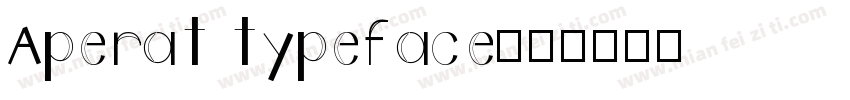 Aperat typeface字体转换